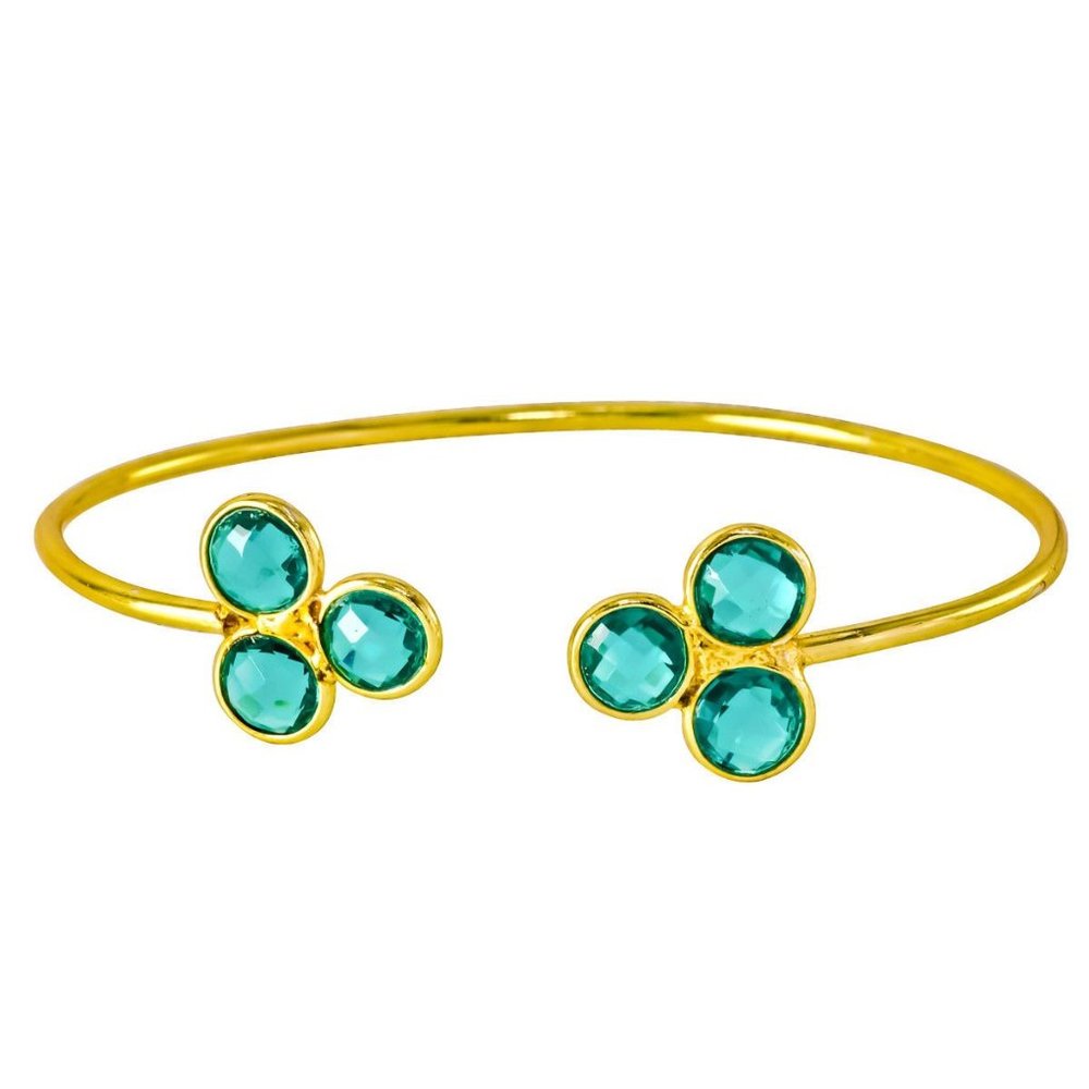 Women Apatite Quartz Sterling Silver Bangle